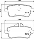 ZAPATAS DE FRENADO MERCEDES W166 ML-KLASA AMG 11- PARTE TRASERA 