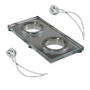 ПОТОЛОЧНЫЙ СВЕТИЛЬНИК С ДВОЙНЫМ СТЕКЛЯННЫМ ГАЛОГЕНОМ