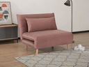 Fotel rozkładany sofa SPIKE velvet antyczny róż Marka Signal