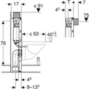 Geberit DUOFIX OMEGA H- 82 cm stelaż do WC niski 111.003.00.1 EAN (GTIN) 4025416301806