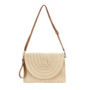 Slamená crossbody kabelka Summer Beach Envelope Beige Názov farby výrobcu jako zdjęcie