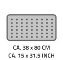 Protišmyková podložka do sprchy Ridder 38x80 cm sivá Hmotnosť (s balením) 0.8 kg