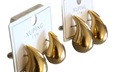 Золотые серьги-капли TEARS 31 мм из хирургической стали DROP 65065