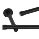 Карниз одинарный, черный - 19 мм/280 см