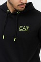 EA7 EMPORIO ARMANI Čierna mikina s neónovým logom S EAN (GTIN) 8056861799005