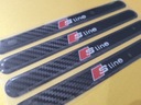 Защитные наклейки на ручки дверей Audi S-Line Carbon