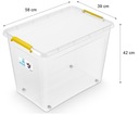 POJEMNIK DO PRZECHOWYWANIA SIMPLE BOX 80L yellow