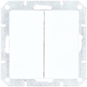 Двойной модульный переключатель MAGIC, белый