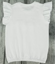 P111 Блузка белая с аппликацией, размер 134 DE