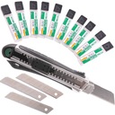 НОЖ ДЛЯ КАРТОННЫХ ОБОЕЙ И 100 ШТ. ЛОМАЮЩЕЕ ЛЕЗВИЕ НОЖ С ТВЕРДЫМ ЛЕЗВИЕМ 18 ММ