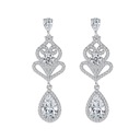 ЭКСКЛЮЗИВНЫЕ СЕРЬГИ С БРИЛЛИАНТАМИ ЦИРКОНИЯ, КРАСИВЫЕ