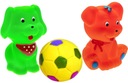 GUMOWE ZWIERZĄTKA + PIŁKA DO KĄPIELI HENCZ TOYS