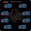 INTERKOM BLUETOOTH MAXTO M6S MESH SISTEMA PARA 8 MOTO POLACO LEKTOR DUAL CORE 