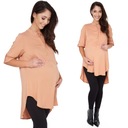 ДЛИННАЯ АСИММЕТРИЧНАЯ ТУНИКА ДЛЯ МАТЕРИАЛОВ светло-коричневого цвета*** S - 46