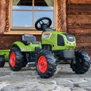 FALK Зеленый Трактор Claas с педалями и прицепом + звуковой сигнал на 2 года.