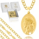 СУВЕНИРЫ ПЕРВОГО СВЯТОГО ПРИЧАСТИЯ / ЗОЛОТАЯ ЦЕПОЧКА С МЕДАЛЬЮ ДЛЯ МАЛЬЧИКА 18К