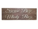 Tablica powitalna Szczęść Boże Młodej Parze ślub
