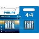 8 щелочных батарей Philips Ultra AAA R3 LR03