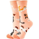 Ponožky ponožky v mačička zvieratko dámske vysoké marhuľové EAN (GTIN) 5907570845039