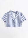 SHEIN ЖЕНСКАЯ КОРОТКАЯ ЛЕТНЯЯ РУБАШКА В ПОЛОСКУ 44 VTH