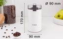 Электрическая кофемолка Bosch TSM6A011W, 180 Вт, стальное лезвие, регулируемое