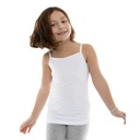 ТОП ФУТБОЛКА 116 ДЛЯ ДЕВОЧЕК, ХЛОПОК, БЕЛЫЙ