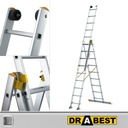 Многофункциональная алюминиевая лестница 3х9 ступенек DRABEST PRO MAX 150кг