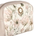 MONNARI Стильная сумка-мессенджер бежевого цвета с эффектной стеганой передней частью, украшенной цветами.