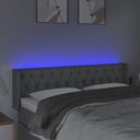 Zagłówek do łóżka z LED, jasnoszary, 147x16x78/88 cm, tkanina Producent VidaXL