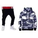 СПОРТИВНЫЙ КОСТЮМ BAGGY СПОРТИВНЫЕ БРЮКИ + ТОЛСТОВКА, СЕРЫЙ КАМУФЛЯЖНЫЙ 158