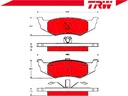 ZAPATAS DE FRENADO CHRYSLER PARTE TRASERA PT CRUISER 00- TRW 