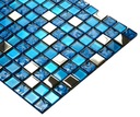 Sklenená mozaika modrá BLUE MAGIC, plytká Typ mozaika
