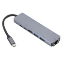 ХАБ USB-C -> HDMI 2xUSB 3.0 RJ45 LAN PD MacBook M1 АДАПТЕР 6 в 1 Thunderbolt
