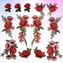 Dámske ruže vyšívané náplasti aplikácie červená Stav balenia originálne