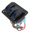 ПАНЕЛЬ ПЕРЕКЛЮЧАТЕЛІ KOLYSKOWYCH 12-24V 3 GANG TOGGLE Z ДІОДА LED (СВІТЛОДІОД) DO LODZI АВТО MARINE RV  (18360485454) фото min 7
