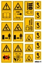 STICKERS WARNING PIKTOGRAMY PIONOWE ARKUSZ #1 