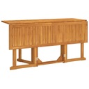 vidaXL Skladací záhradný stôl, 150x90x75 cm, masívne teakové drevo Farba iná farba