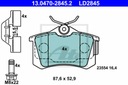 DISCOS ZAPATAS PARTE TRASERA ATE RENAULT MEGANE II BERLINA 