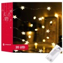 РОЖДЕСТВЕНСКИЕ ОГНИ, ЗВЕЗДЫ, ПРОВОД, 20LED, БАТАРЕИ, 2м