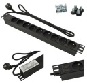 Удлинитель 230 В для шкафа RACK 19 футов, 9 розеток
