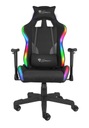 Křeslo Genesis Trit 600 RGB Gaming do 150kg Kůže ECO Látka Černá