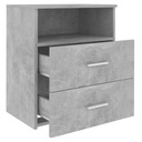 vidaXL Nočný stolík, sivý betón, 50x32x60 cm Šírka nábytku 50 cm