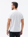 Мужская рубашка-поло вязки пике, белая S1374 M