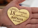 Магніт на 18 День Народження з Гравюрою Дзеркальне золото Подяка гостям замовити