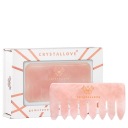 Массажная расческа Crystallove с розовым кварцем