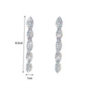 Длинные серьги-нитки с блестящими кристаллами, разноцветные, подвесные, 8,5 см