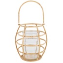 LAMPION ŚWIECZNIK LATARENKA METAL IMITACJA BAMBUS