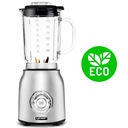 4w1 Blender kielichowy Szklany Yoer + MŁYNEK + 2 Bidony INOX 2,4L 1800W XXL Kolor dominujący srebrny/szary