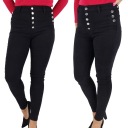 МОЛОДЕЖНЫЕ ДЖИНСОВЫЕ БРЮКИ С ПУГОВИЦАМИ