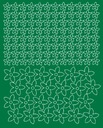 Наклейки на велосипедный шлем FLOWERS 120 шт, матовые зеленые